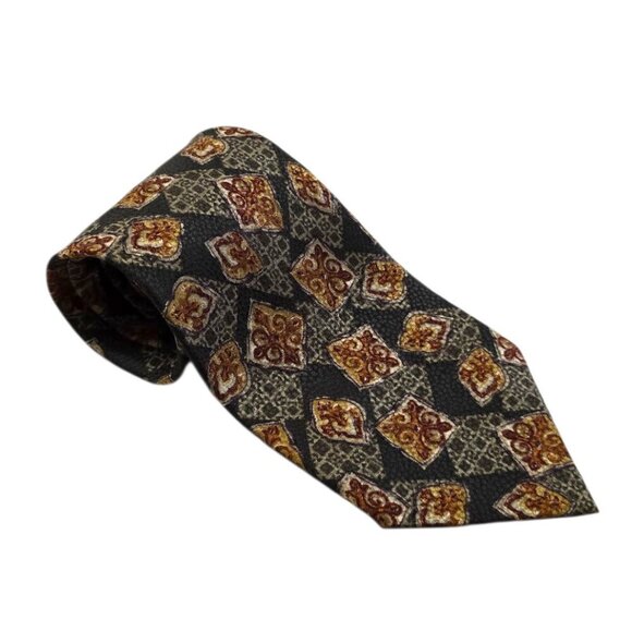 Valentino Cravette Geometric Handmade Italian Silk Tie - Picture 2 of 6